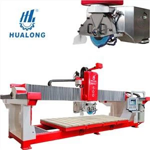 ماشین آلات سنگی Hualong 5 محور CNC گرانیت سنگ مرمر برش برای دستگاه حفاری آشپزخانه دستگاه برش مادون قرمز سنگ تمام اتوماتیک
